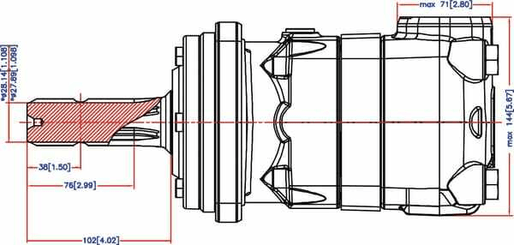 Pièces agricoles - Hydraulique - Moteur Orbit Cardan 1 3/8"Z6