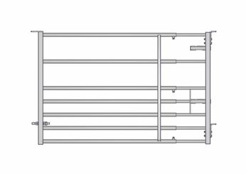 Materiels - Cage de contention - PACK DE 14 PANNEAUX 7 LISSES PETIT BETAIL L.2/3M EMBOITEE