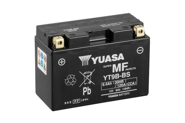 Pièces Quad & Motos - Electrique - Batterie YUASA sans entretien avec pack acide - YT9B-BS