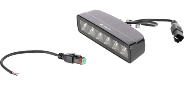 Pièces agricoles - Eclairage - Lampe de travail indirecte LED, 30W, 2880lm, rectangulaire, 12/24V, blanc, 157x49,7x60mm prise Deutsch, faisceau étroit, 6LED