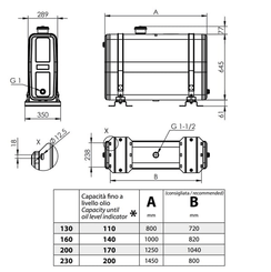 Pièces agricoles - Hydraulique - Réservoir 200L 645x280 + kit de montage RC