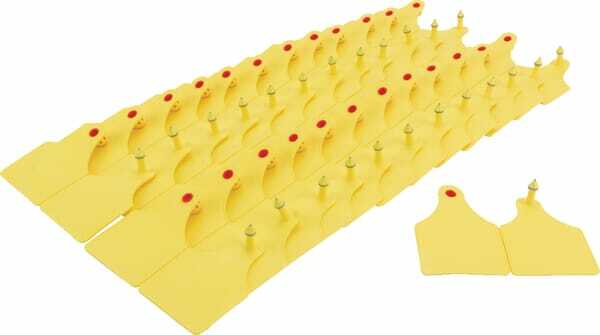 Pièces agricoles - Cloture,Jardin & Sylviculture - Marque d'oreille type D 25 pcs