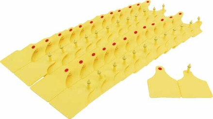 Pièces agricoles - Cloture,Jardin & Sylviculture - Marque d'oreille type D 25 pcs