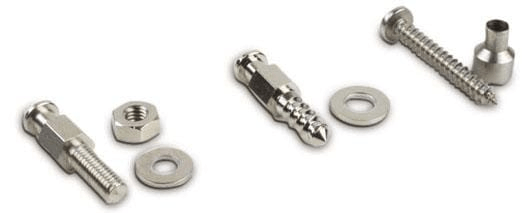 Pièces agricoles - Pièce divers - Vis à bois, 4,3 x 25 mm avec. rondelle, laiton nickelé