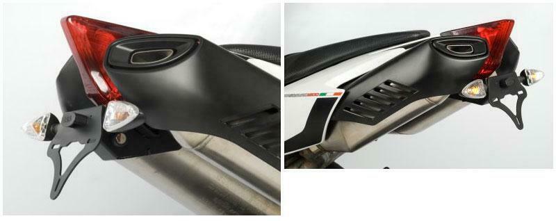 Pièces Quad & Motos - Equipement véhicule - Support de plaque R&G RACING noir Aprilia Dorsoduro