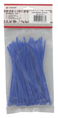 Pièces agricoles - Fasteners - 50 serre-câbles 3,6x140mm bleu,50pcs