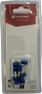 Pièces agricoles - Eclairage - Cosse mâle, bleu Ø 5 mm - 1,5-2,5 mm² (10)