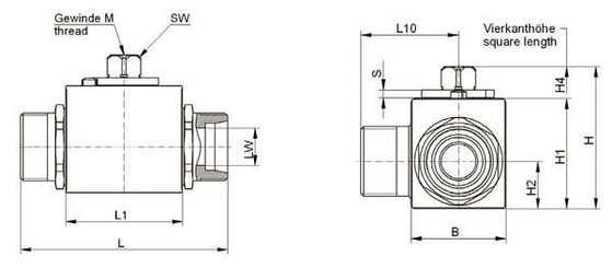 Pièces agricoles - Hydraulique - Robinet à boisseau sphérique 3/2-L - M14x1,5