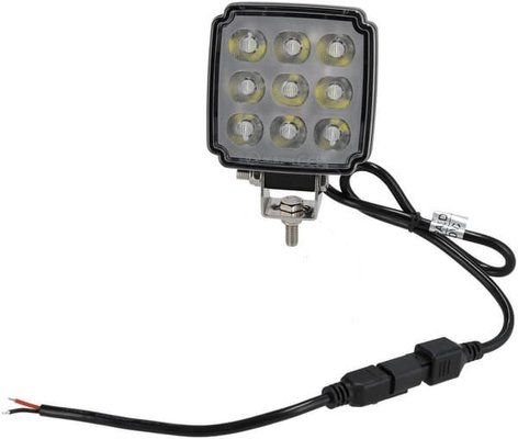 Pièces agricoles - Eclairage - Phare de travail LED, 27W, 3420lm, carrée, blanche, 96,5x48,5x124,5mm, Deutsch 2 broches, inondation, Kramp (boîte de 10 pièces