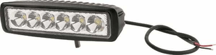 Phare de travail LED rectangulaire 18W 1440lm, 10/30V, 159.8x63mm longue portée 6 LED gopart