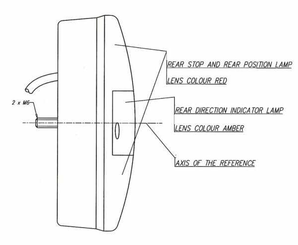 Pièces agricoles - Eclairage - Feu multifonction arrière LED 12V rond câblé Ø 142mm, Kramp