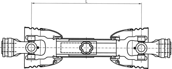 Pièces agricoles - Transmission - Transmission V80 L 1610mm