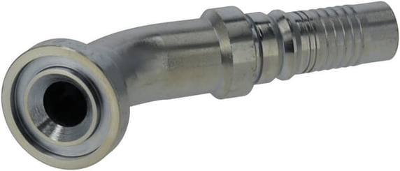 Pièces agricoles - Hydraulique - Raccord à sertir 4SH-DN20 avec flasque ø38,1 mm 45°