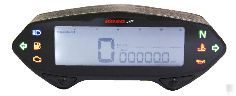 Pièces Quad & Motos - Equipement véhicule - Compteur multifonctions KOSO DB-01RN LCD noir