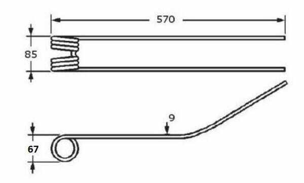 Pièces agricoles - Fenaison & élevage - Dent d'andaineuse