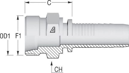 Pièces agricoles - Hydraulique - Raccord à sertir DN10-M18x1,5-12L
