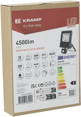 Pièces agricoles - Electricité - Projecteur LED, 50W, capteur 3000K