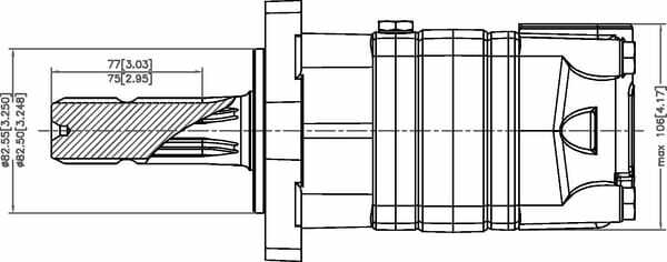 Pièces agricoles - Hydraulique - Moteur Orbit Cardan 1 3/8"Z6