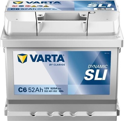 Pièces agricoles - Eclairage - Battery 12V 52Ah 520A C6 VARTA Dynamic SLI