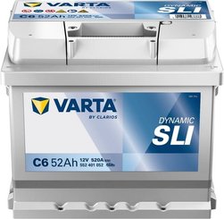 Pièces agricoles - Eclairage - Battery 12V 52Ah 520A C6 VARTA Dynamic SLI