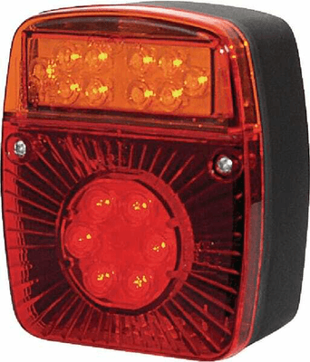 Pièces agricoles - Eclairage - Feu arrière multifonction LED carré, 12-24V, 121x101x56mm, Kramp