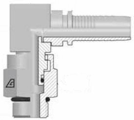 Pièces agricoles - Hydraulique - Raccord DN13-7/8 SAE 90°