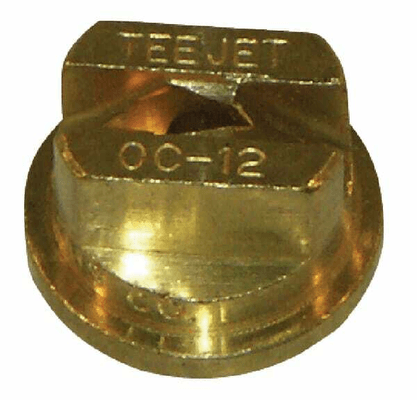 Pièces agricoles - Pièce Pulvérisateur - Buse de bordure à jet plat OC 80° 12 dorée laiton TeeJet