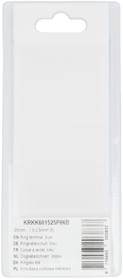 Pièces agricoles - Eclairage - Cosse à anneau bleue Ø5mm - 1,5-2,5mm² (6)