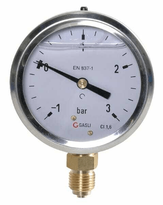 Pièces agricoles - Hydraulique - Manomètre Ø63 -1-+3bar ¼" inf.