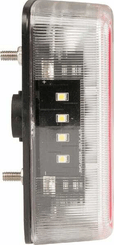 Pièces agricoles - Eclairage - Feu arrière LED, 1W, carré, 12V, 106x100x98mm, 5 fiches, 18 LED's, gopart