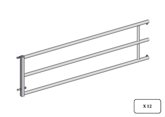 Materiels - Matériel d'élevage - autre - PACK DE 12 ARRIERE EX3 MILKY DE 3/4M L.2.50M
