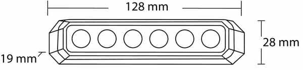 Pièces agricoles - Eclairage - Avertisseur flash LED orange 6x3W 12/24V