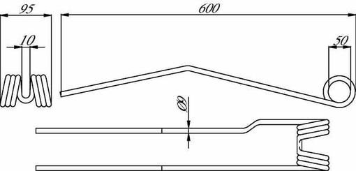 Pièces agricoles - Fenaison & élevage - Dent flexible