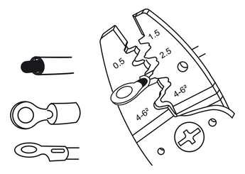 Outils - Outils divers - Pince à dénuder et à sertir 250mm