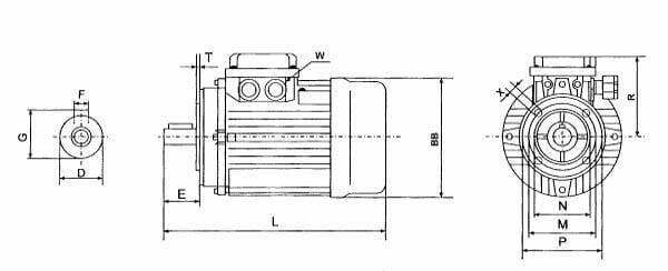 Pièces agricoles - Electricité - Moteur électrique 0,12 kW