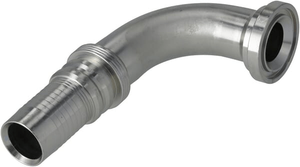 Pièces agricoles - Hydraulique - Raccord à sertir 4SH-DN32 avec flasque ø50,8 mm 90°