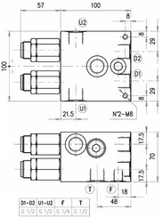 Pièces agricoles - Hydraulique - Clap. d'équil. 12 RP 1:3