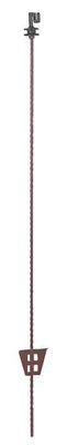 Pièces agricoles - Cloture,Jardin & Sylviculture - Poteau ovale en acier 107 cm avec isolateur supérieur 10 pcs