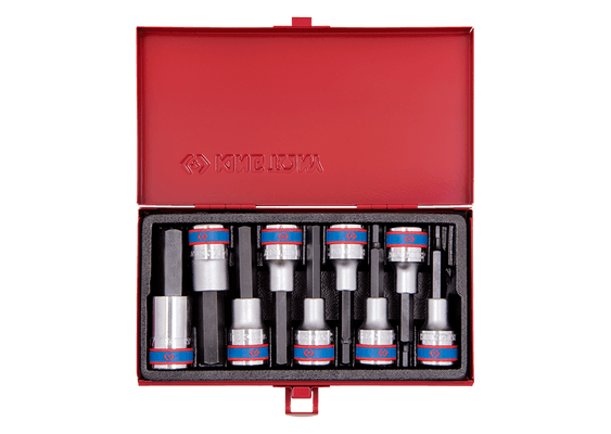 Outils - Outils divers - Coffret de douilles longues 1/2" mâles, 9 pièces