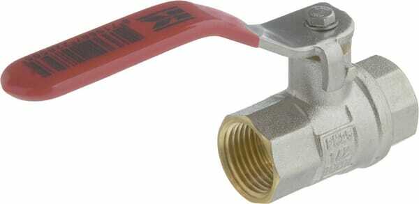 Pièces agricoles - Hydraulique - Vanne à bille BSP 2x femelle 1/2" + poignée SS