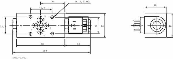 Pièces agricoles - Hydraulique - Clapet antiret. él.KRMSC-03W-1