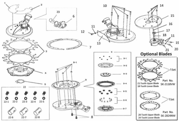 Pièces agricoles - Jardin et forêt pièce adaptable - Lame reciprocator avec tête de coupe