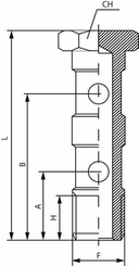 Pièces agricoles - Pièce pneumatique - Boulon creux double