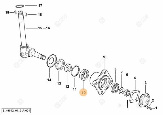 Pièces agricoles - Roulements - roulement a rouleaux iso 35 kb 03