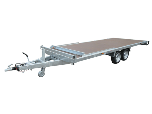 Materiels - Remorque voiture - PLATEAU ROUES DESSOUS 506x215 freiné 2 essieux PTAC : 3500 kg