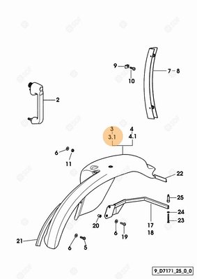Pièces agricoles - Cabine et structure - AILE DROITE