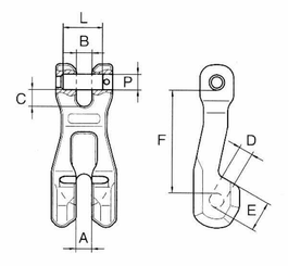 Pièces agricoles - Outils atelier - Crochet à mâchoire 2 t