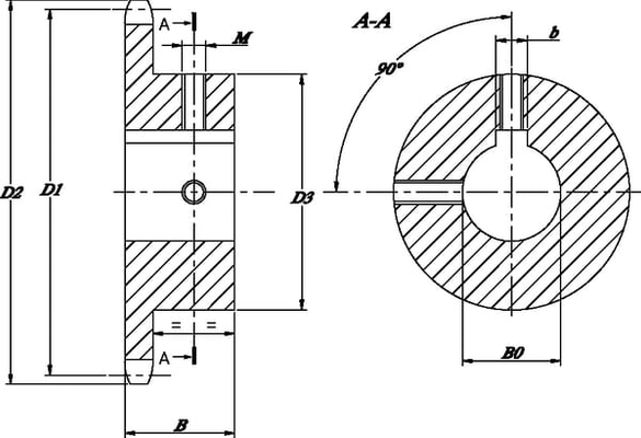 Pièces agricoles - Transmission - Pignon Simplex 21 dents chaîne 1/2" 08 B-1 alésé 24 mm Kramp