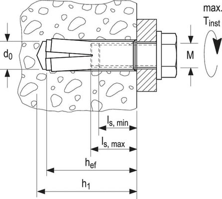 Pièces agricoles - Fasteners - Marteau.ancrage EA II M12 zingué 25x