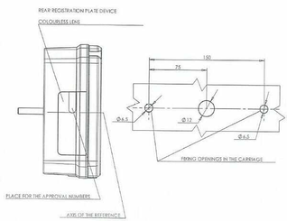Pièces agricoles - Eclairage - Feu arrière rectangle droit - UK